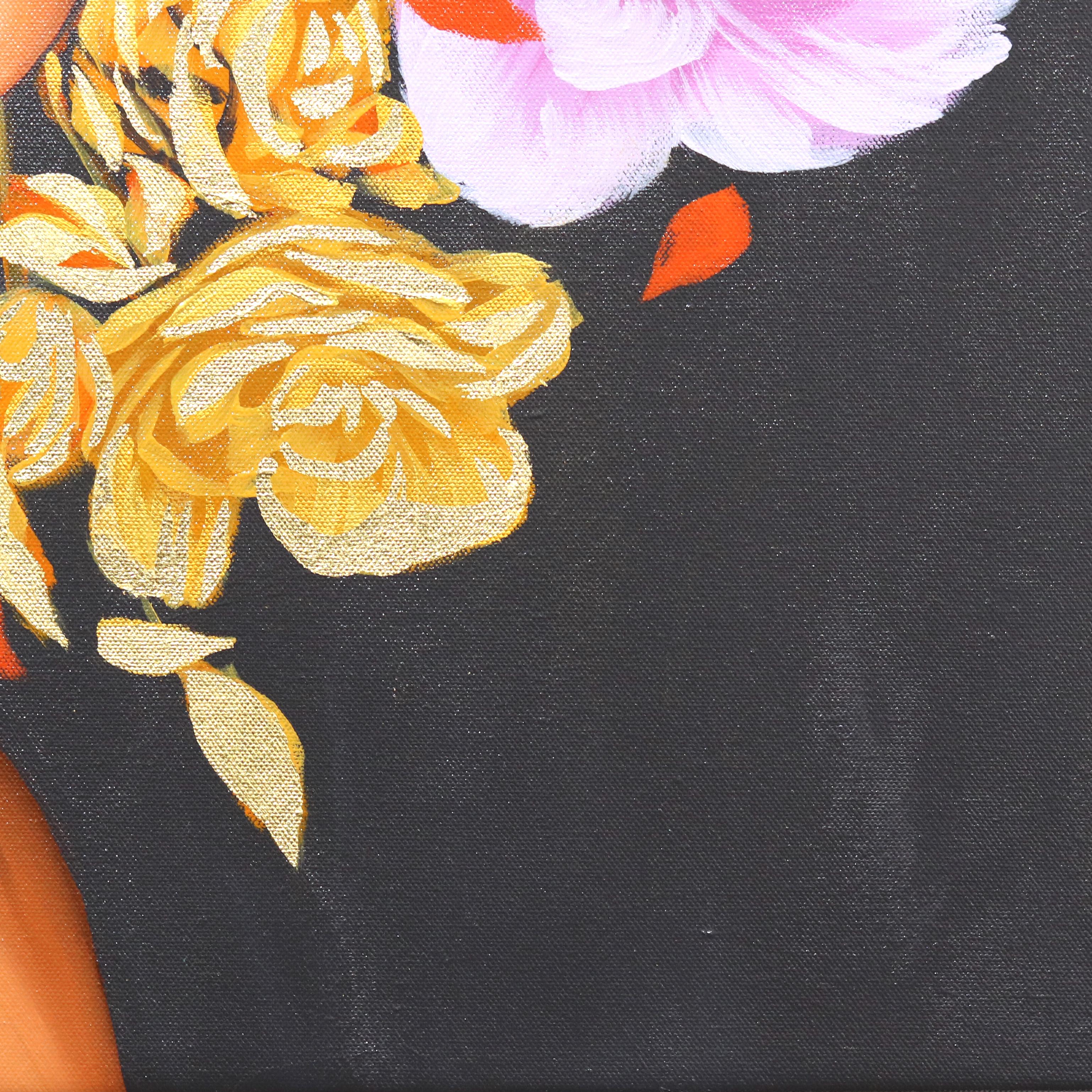 Cuervo Violeta  -  Obra de Arte Figurativa Original Vibrante Sally K en venta 4