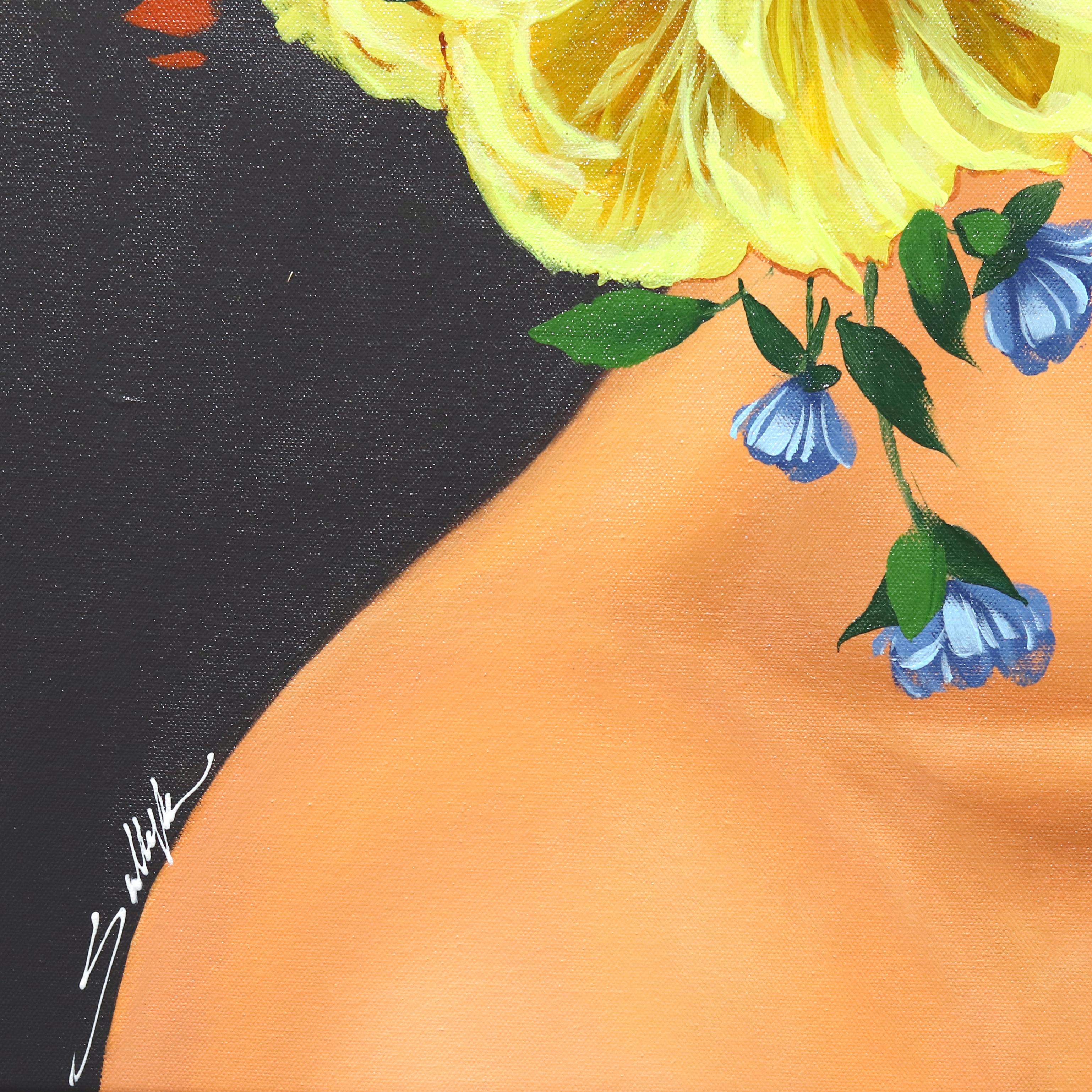 Cuervo Violeta  -  Obra de Arte Figurativa Original Vibrante Sally K en venta 7