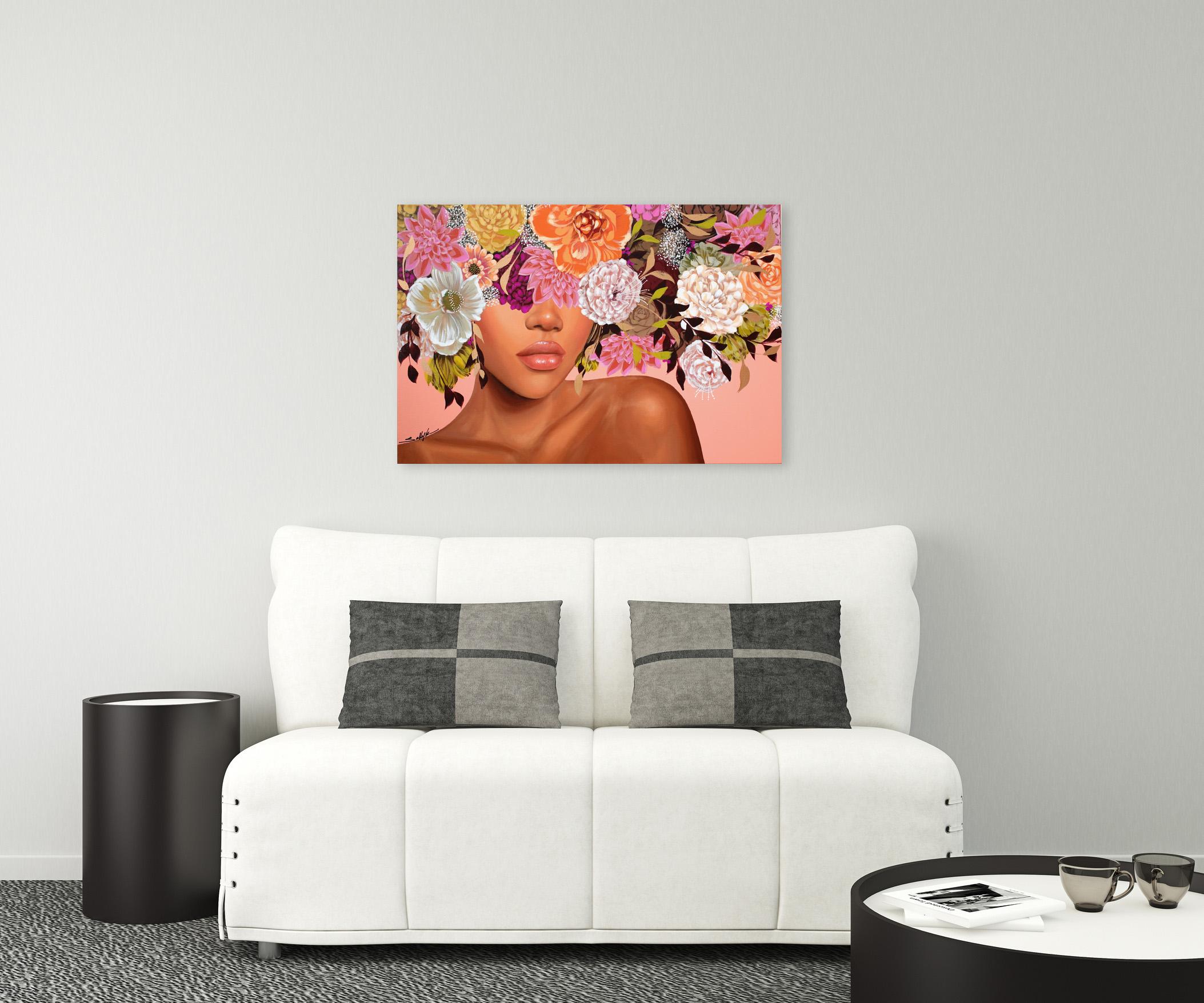 Dulces melodías - Obra de arte figurativa original de Sally K en venta 5