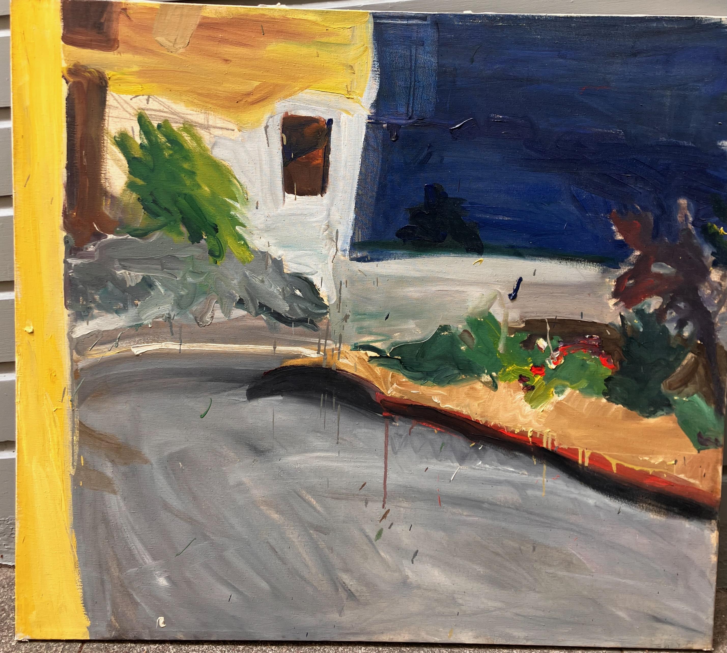 Sally Kissinger Wilt Figurative Painting – Ende der Straße I