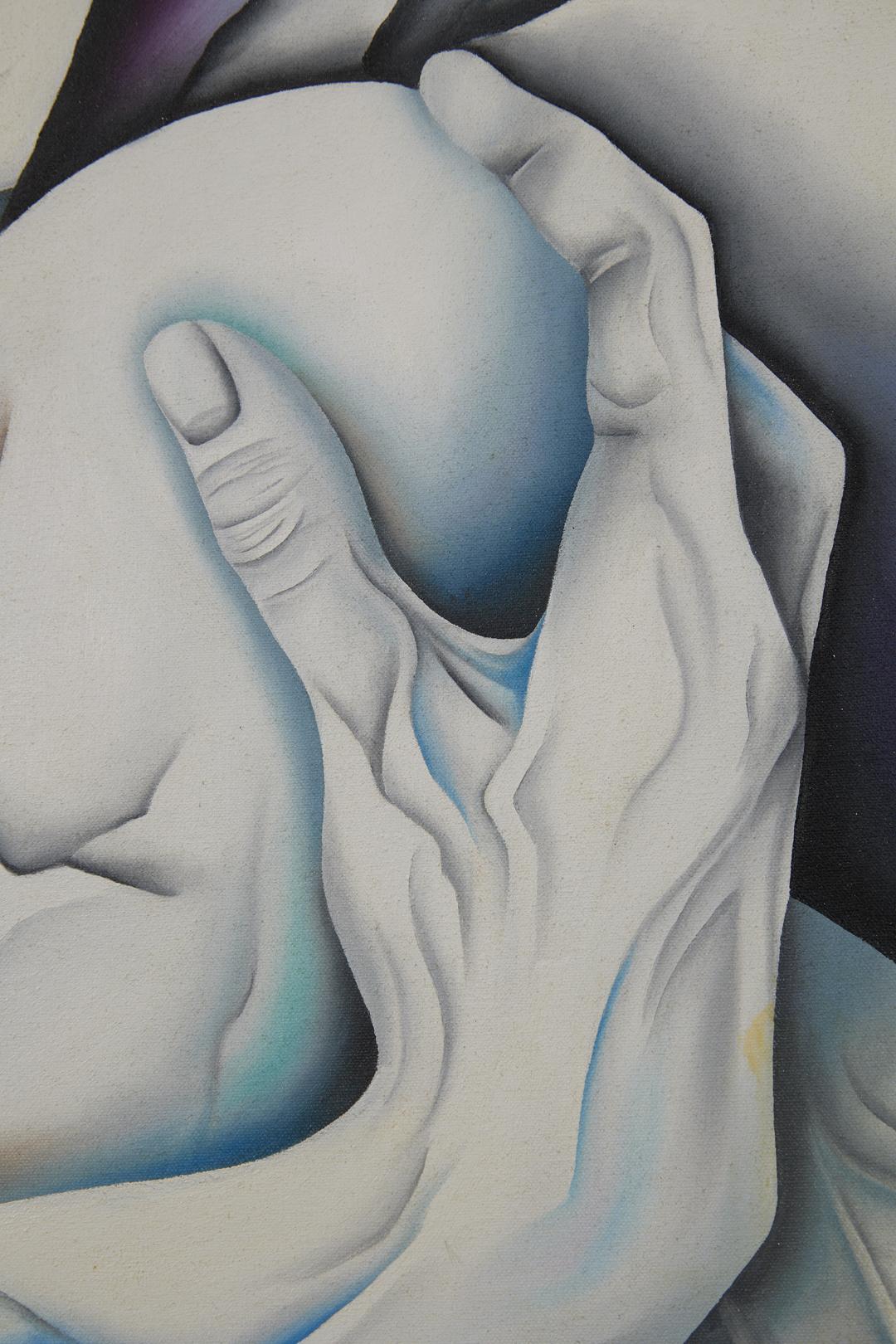 Sally Lachina (American, 20th Century)
White Stone, 1994
Acrylic on canvas
Signed and dated lower right, signed, dated and titled verso
42 x 42 inches

Sally Lachina is an American artist in Cleveland, Ohio. 