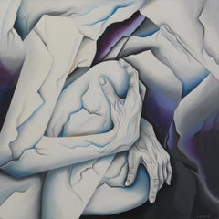 Peinture surréaliste de pierre blanche, fin du 20e siècle, artiste féminine de Cleveland