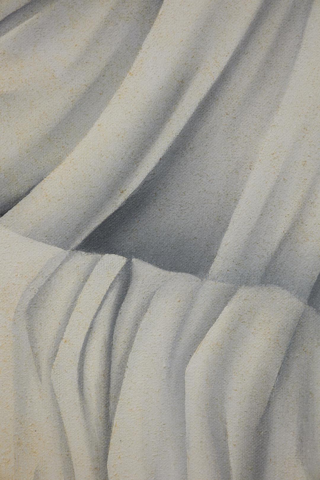 Mujer en concha, Art Decó de finales del siglo XX de un desnudo, Artista femenina de Cleveland - Figurative Painting Marrón de Sally Lachina