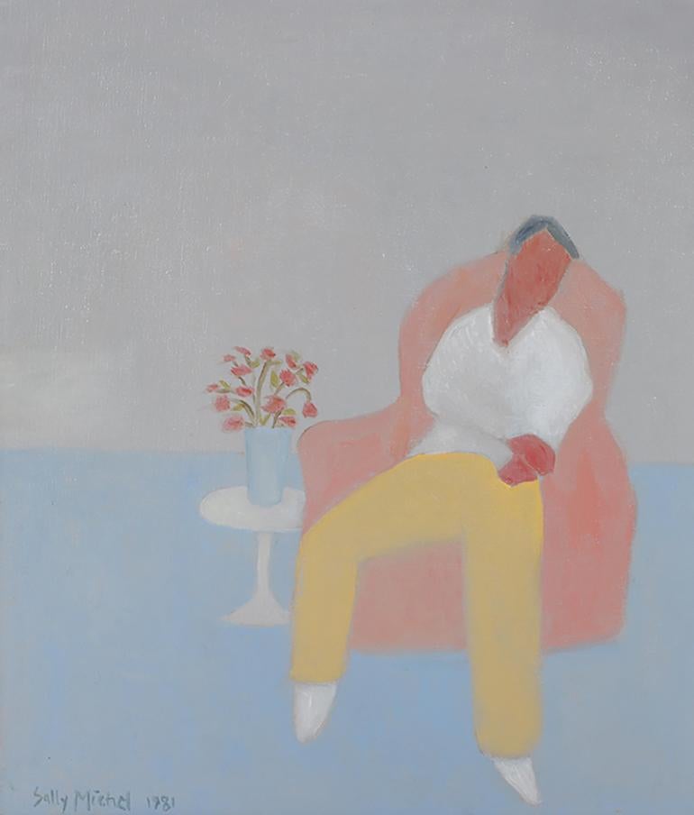 Sally Michel Avery Interior Painting – Sitzende Figur
