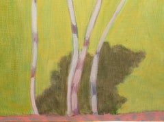 "Five Birches" by Sally Michel Avery, Oil on canvas, 1977