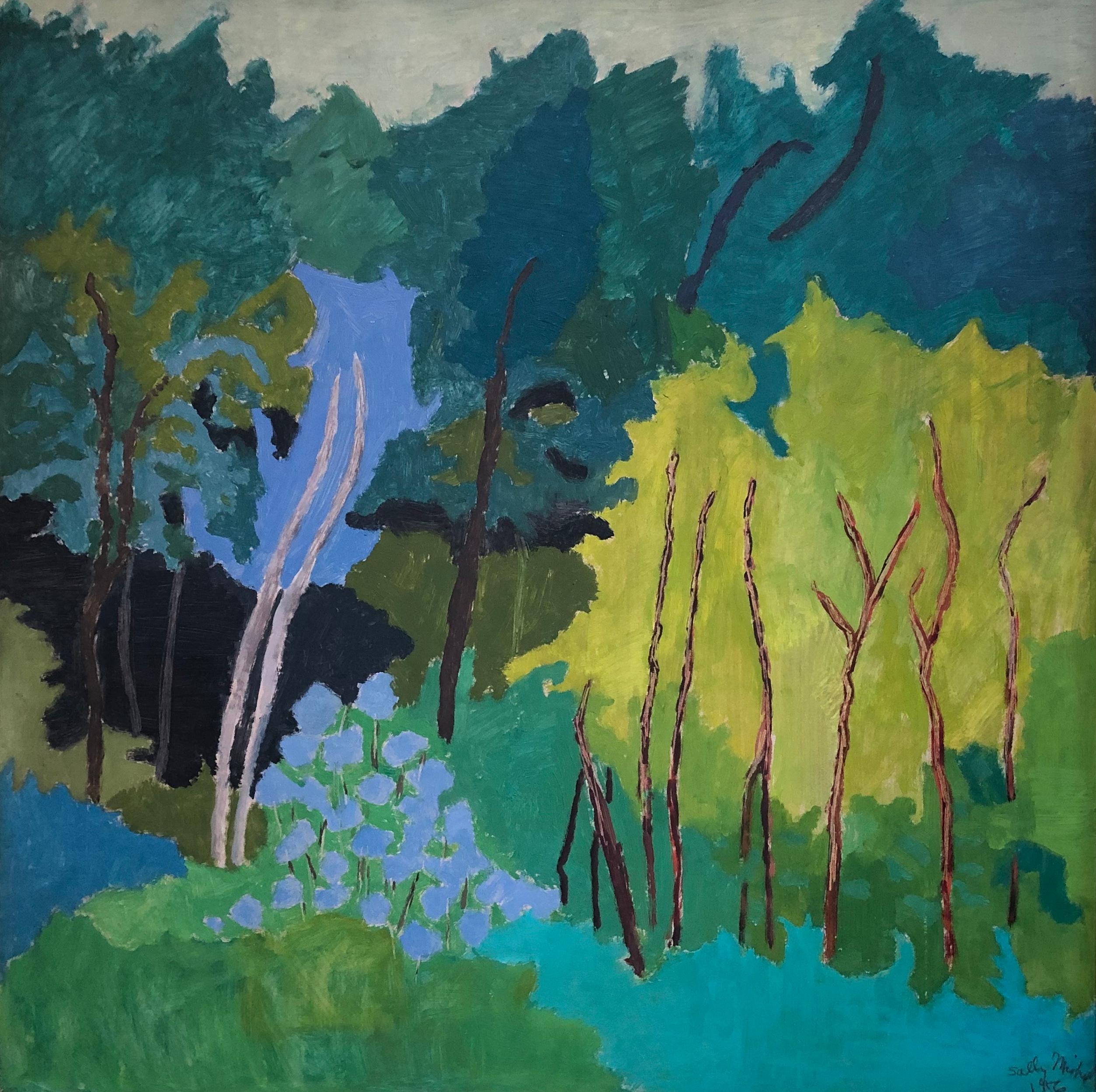 Spring Forest, 1956 - Painting by Sally Michel-Avery