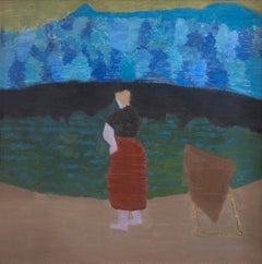 Femme au bord du lac:: 1953