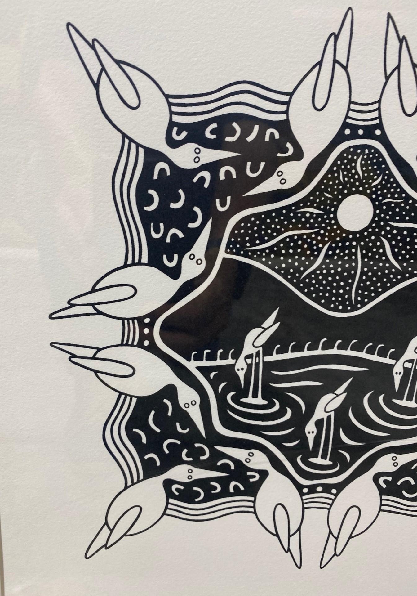 Sally Morgan - Art aborigène australien - Impression en édition limitée Heartland, signée Bon état - En vente à Studio City, CA
