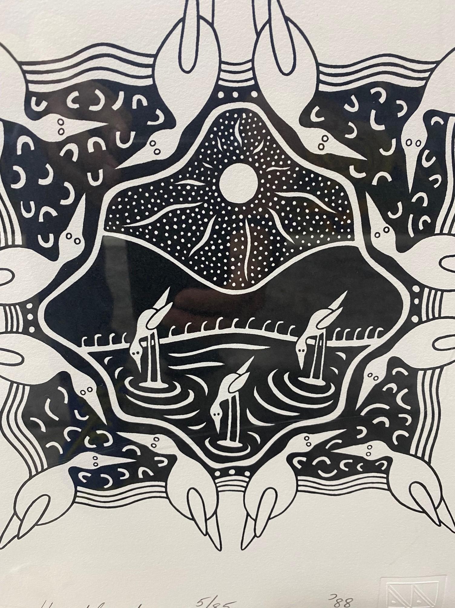 Papier Sally Morgan - Art aborigène australien - Impression en édition limitée Heartland, signée en vente