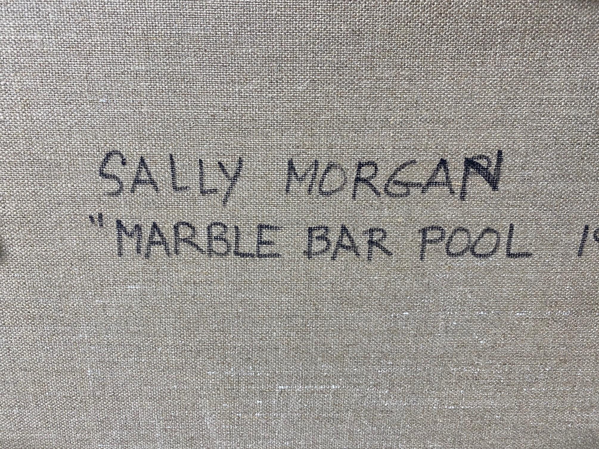 Sally Morgan Firmado Arte aborigen australiano Pintura original Bar de mármol Piscina en venta 6