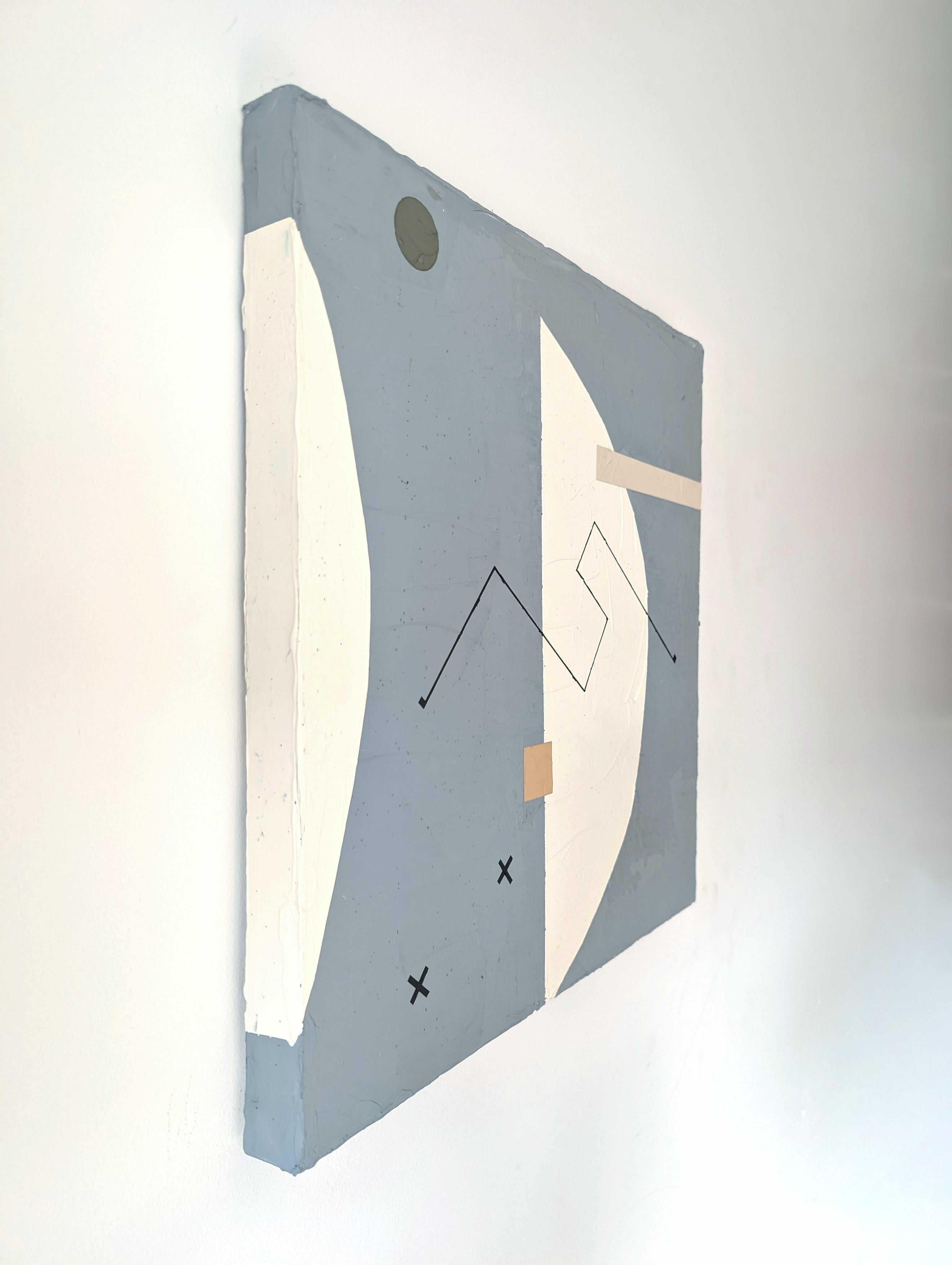 Luna, Original Painting - Contemporary Mixed Media Art by Sally Morris Clark