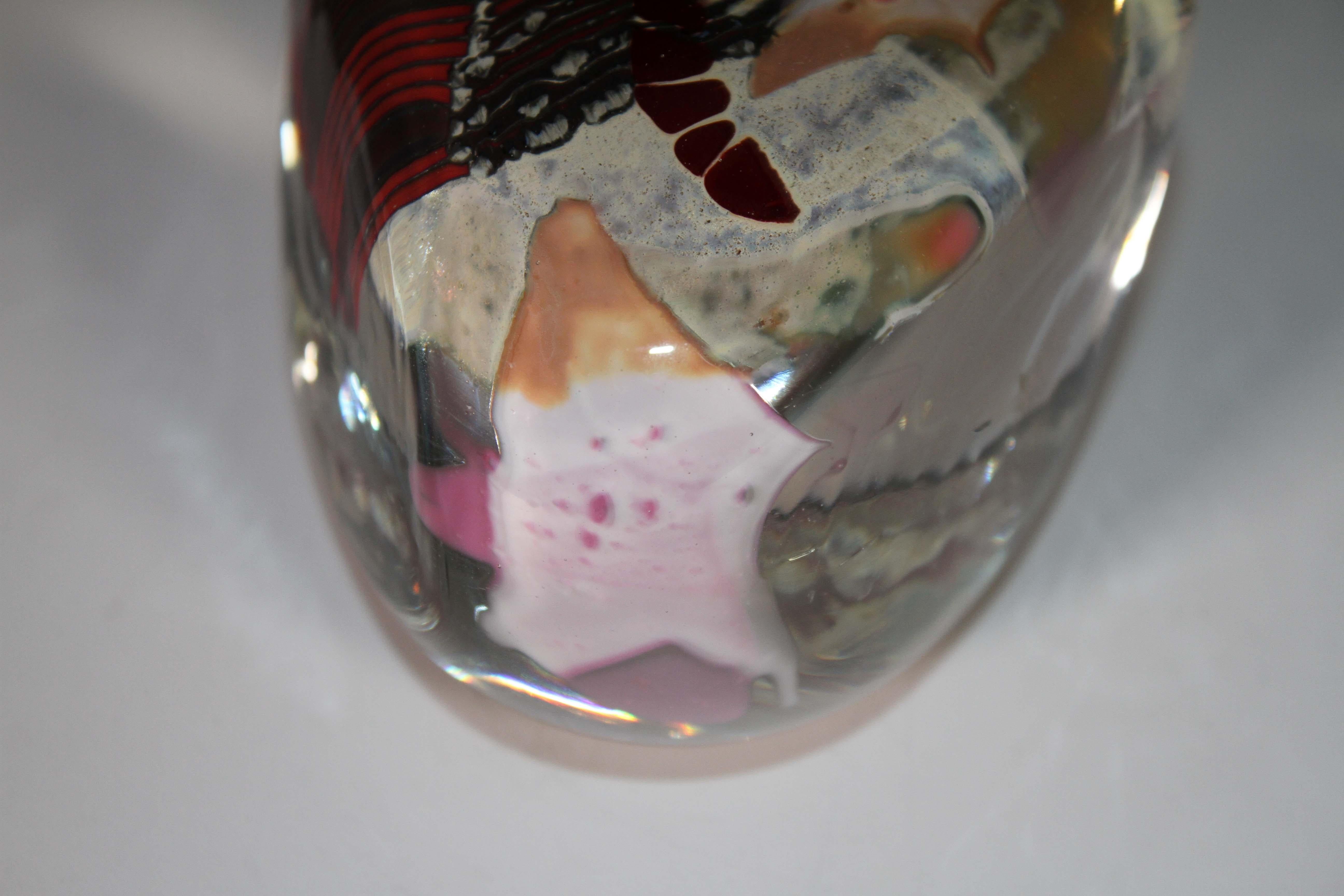 Vase en verre d'art contemporain soufflé à la main et ensemble de 3 sculptures de Sally Rogers en vente 5