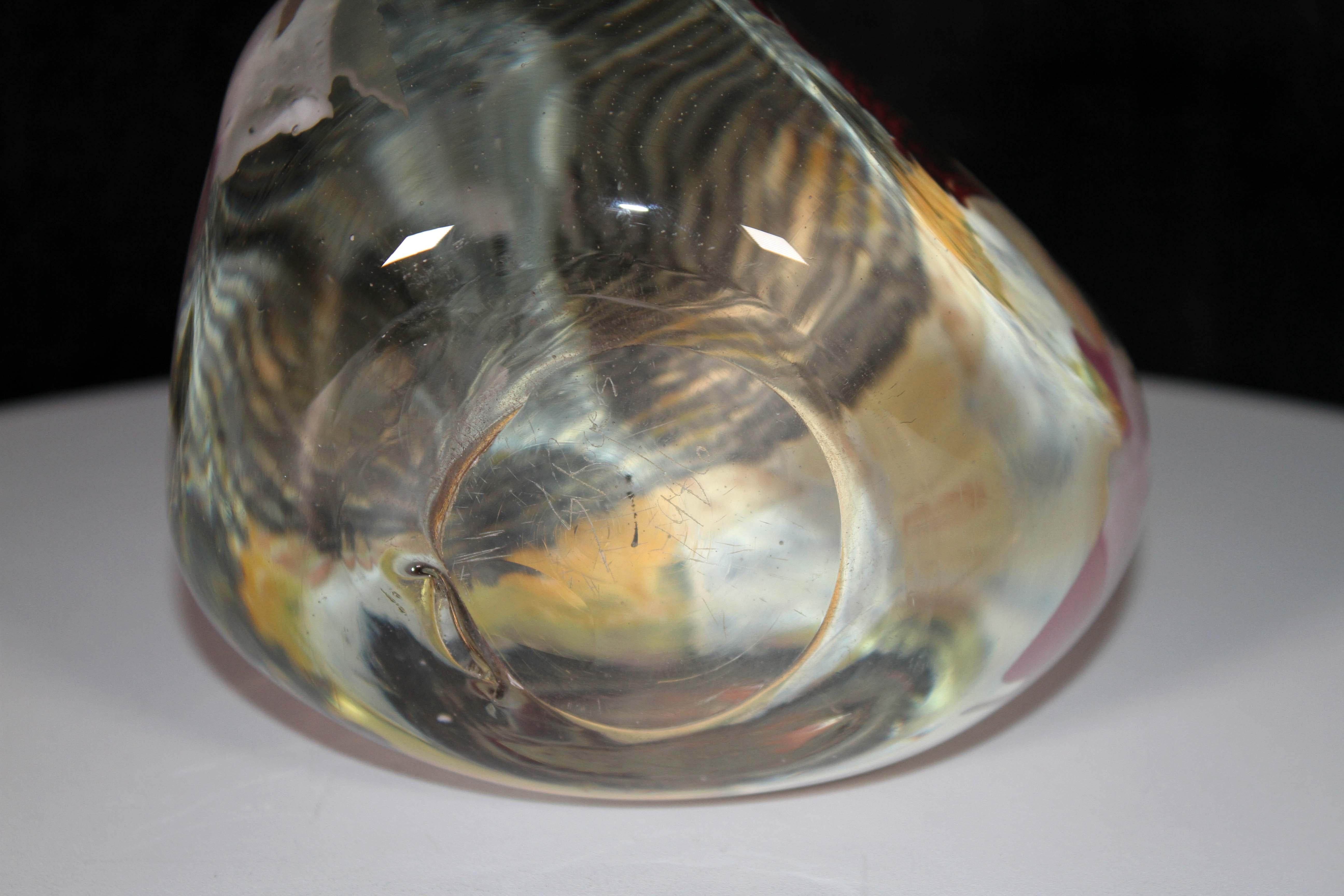 Vaso e set di 3 sculture in vetro artistico soffiato a mano contemporaneo di Sally Rogers in vendita 6