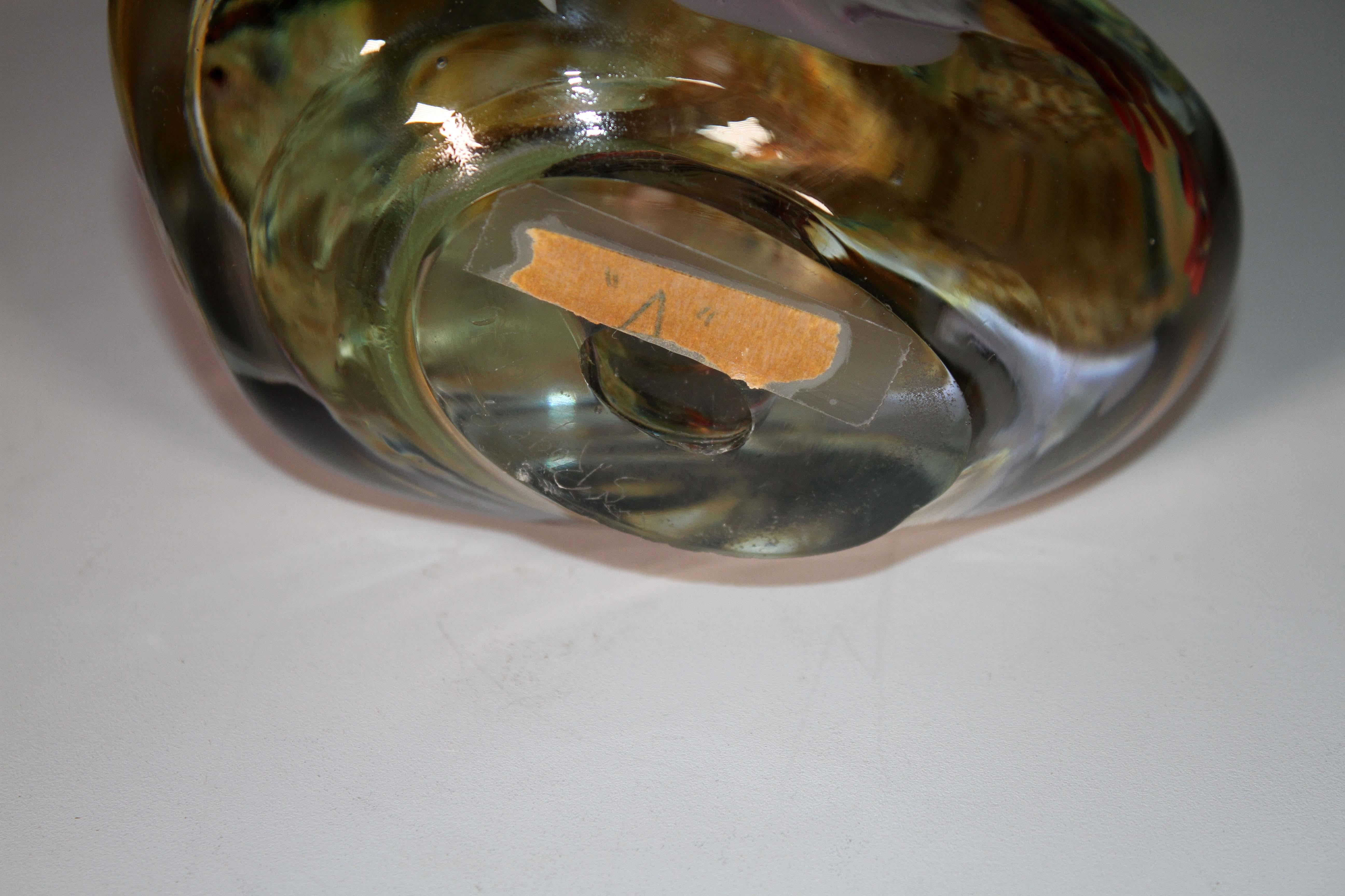 Vase en verre d'art contemporain soufflé à la main et ensemble de 3 sculptures de Sally Rogers en vente 14