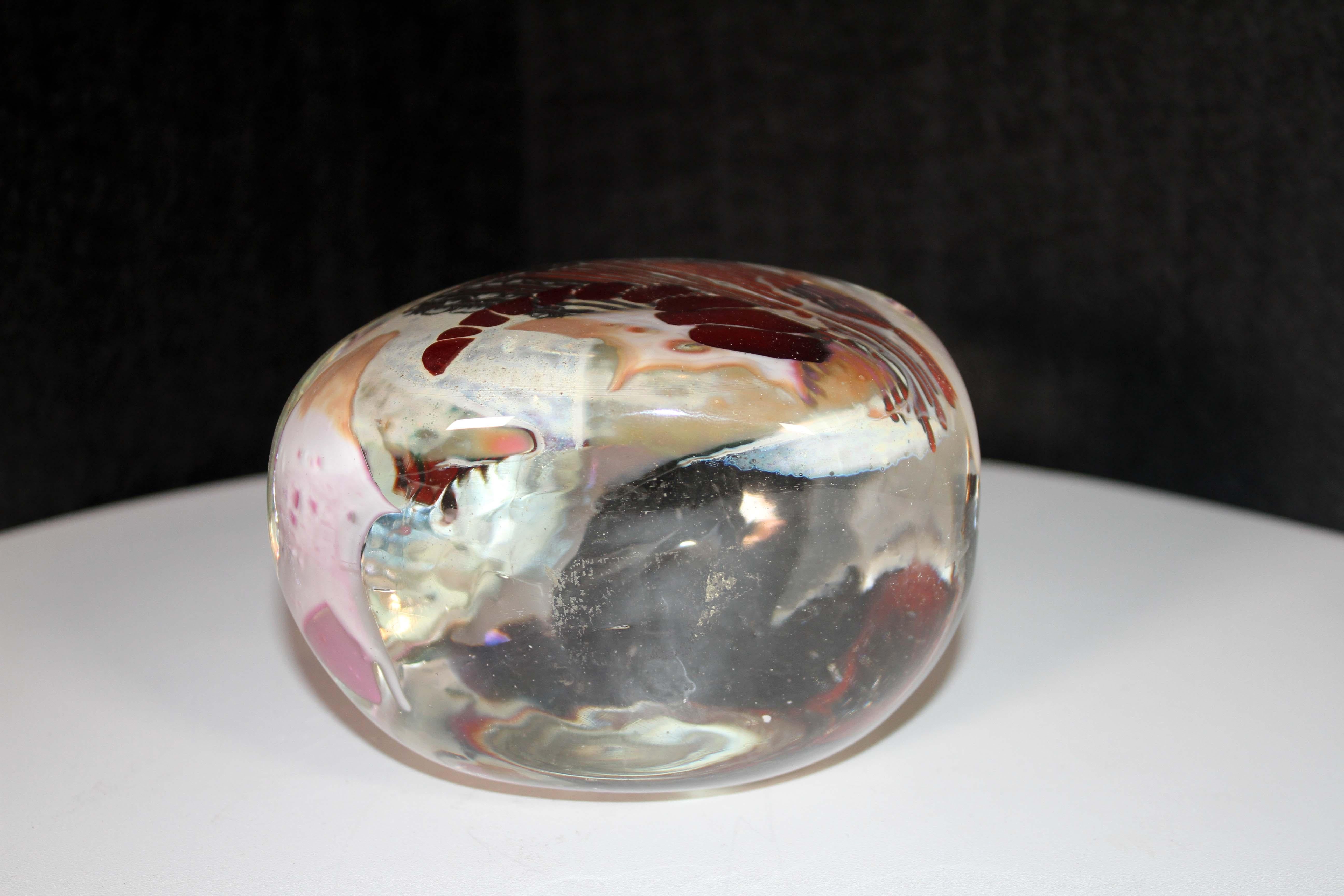 Vase en verre d'art contemporain soufflé à la main et ensemble de 3 sculptures de Sally Rogers en vente 2