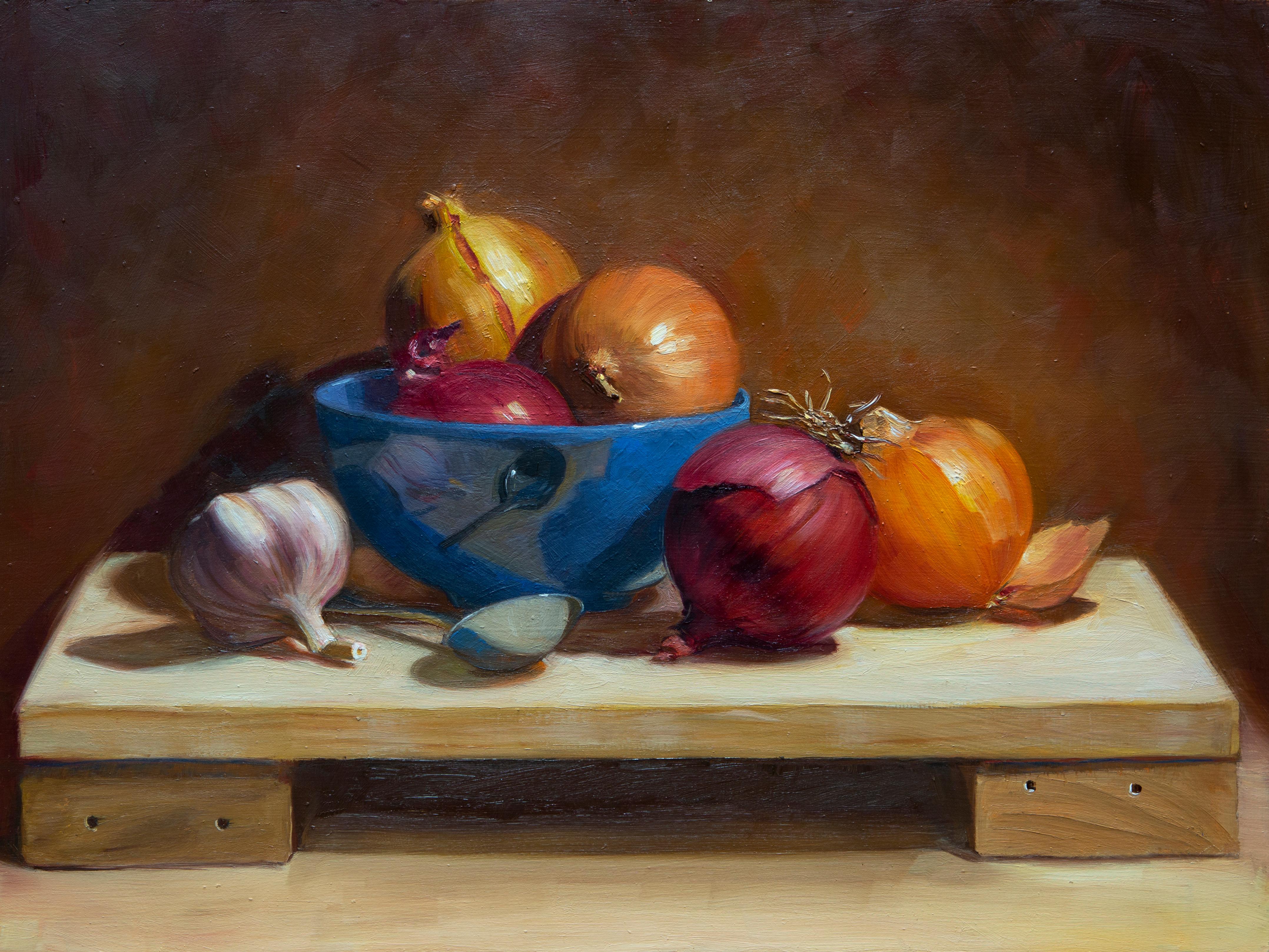 Sally Ryan Still-Life Painting - French Onions