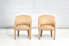 Sally Sirkin for Robert Scott Pair of Leather Arm Chairs, 1970