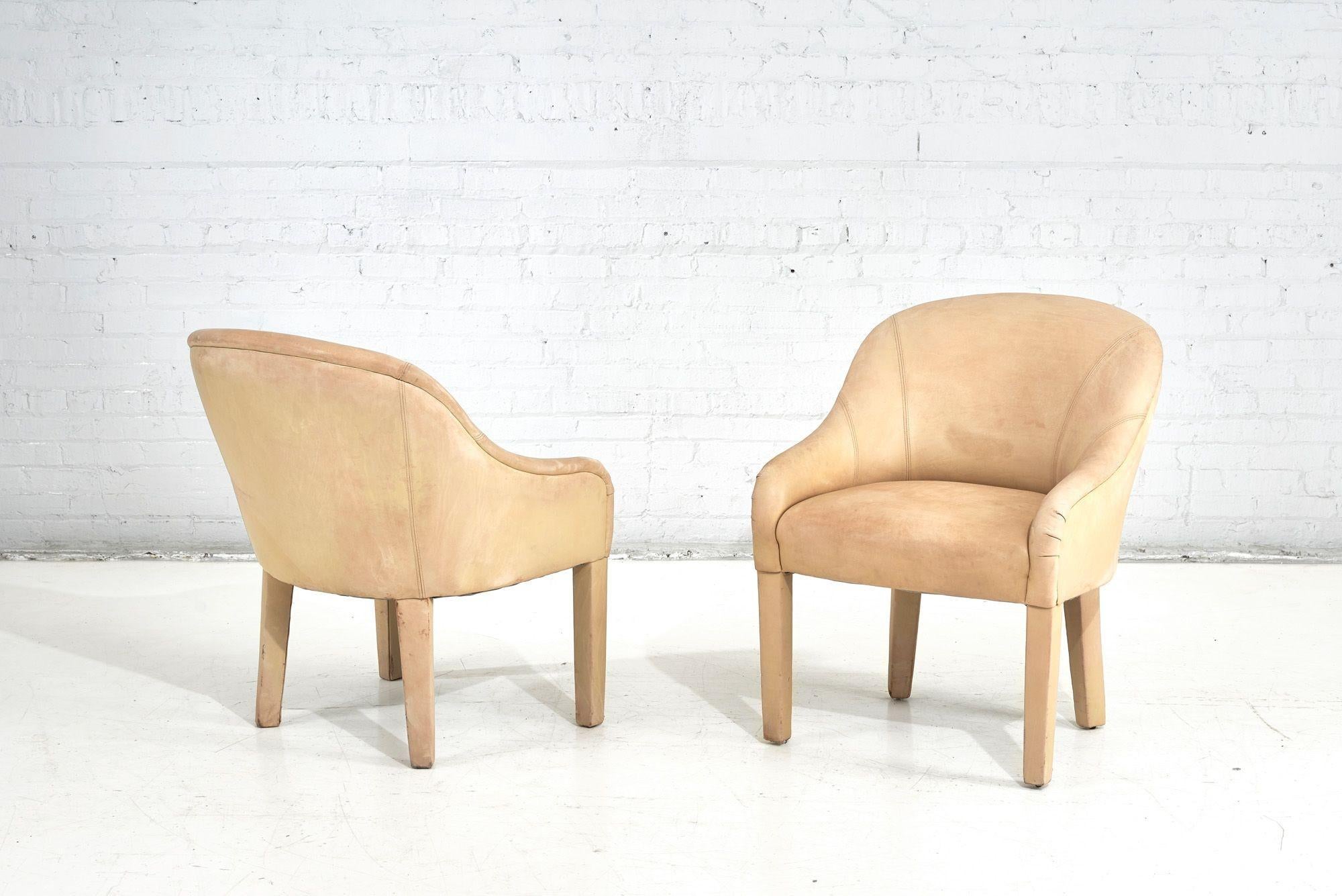 Sally Sirkin for Robert Scott Pair of Leather Arm Chairs, 1970 For Sale 3