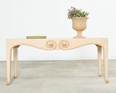 Sally Sirkin J. Robert Scott Travertine Snail Console Table