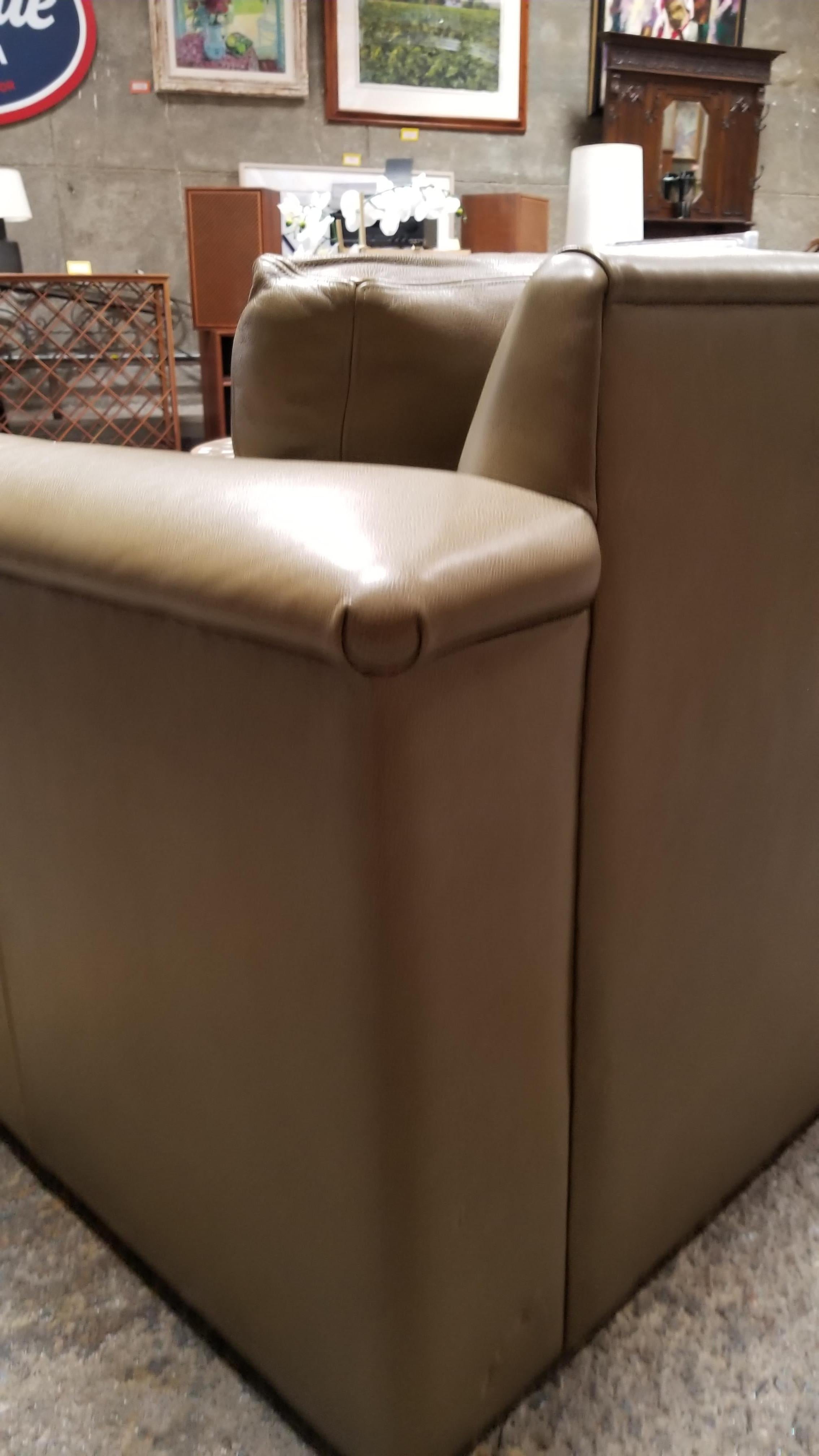 American Sally Sirkin Lewis by J. Robert Scott Leather Lounge Chair
