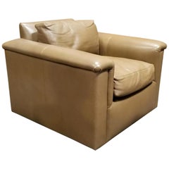Sally Sirkin Lewis by J. Robert Scott Leather Lounge Chair