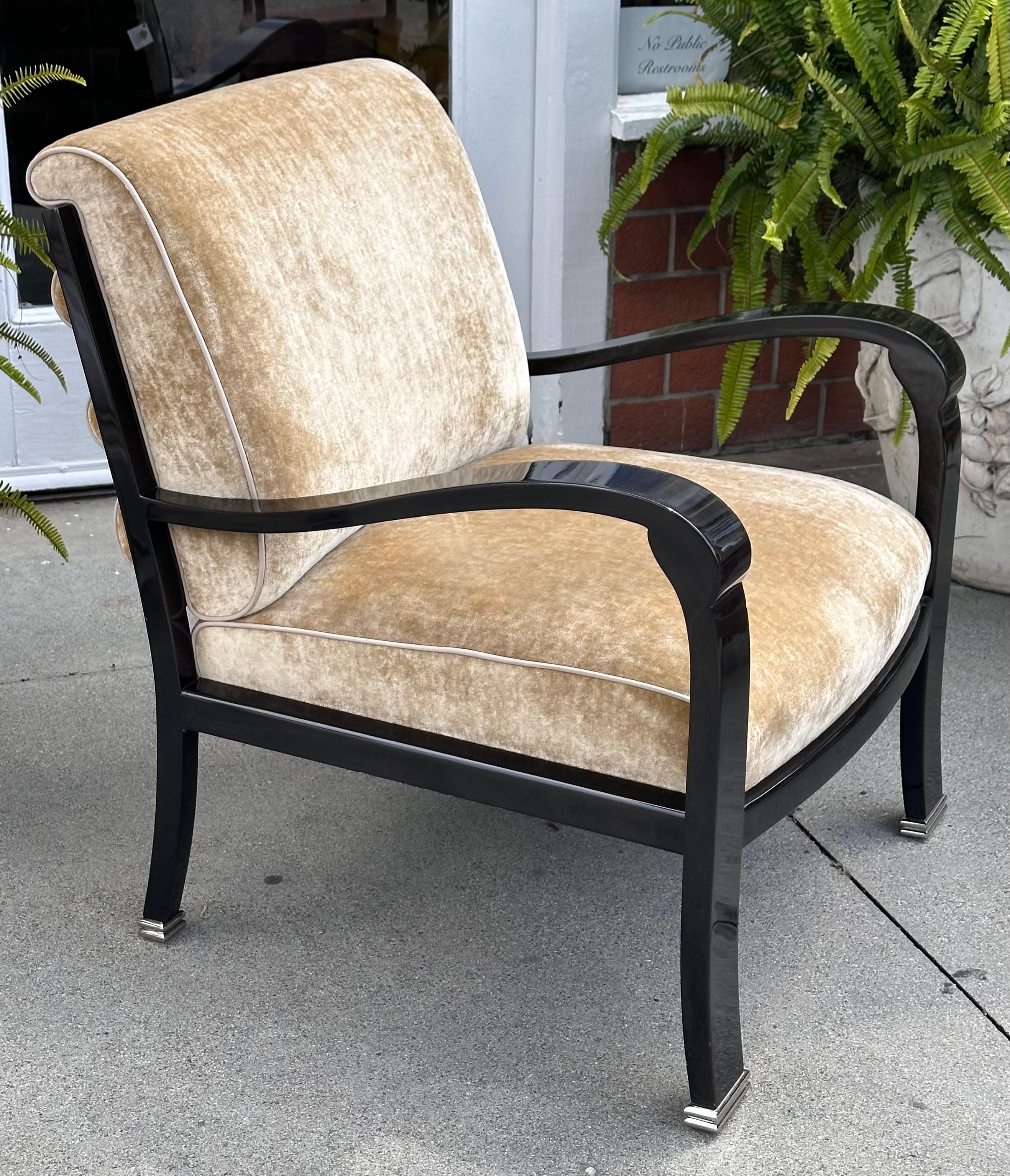 Contemporary Sally Sirkin Lewis for J. Robert Scott Art Deco Club Chair For Sale