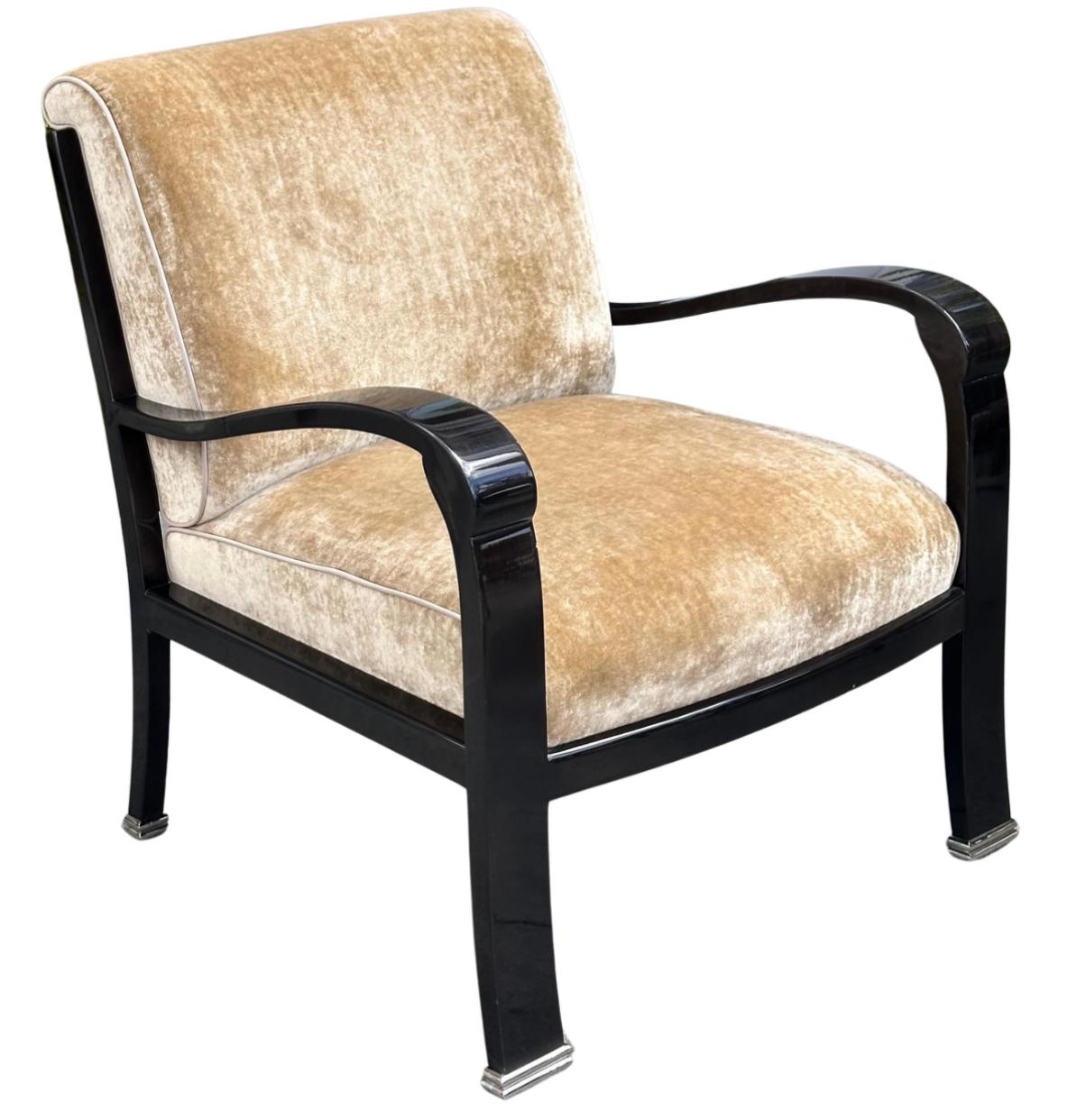 Sally Sirkin Lewis for J. Robert Scott Art Deco Club Chair For Sale