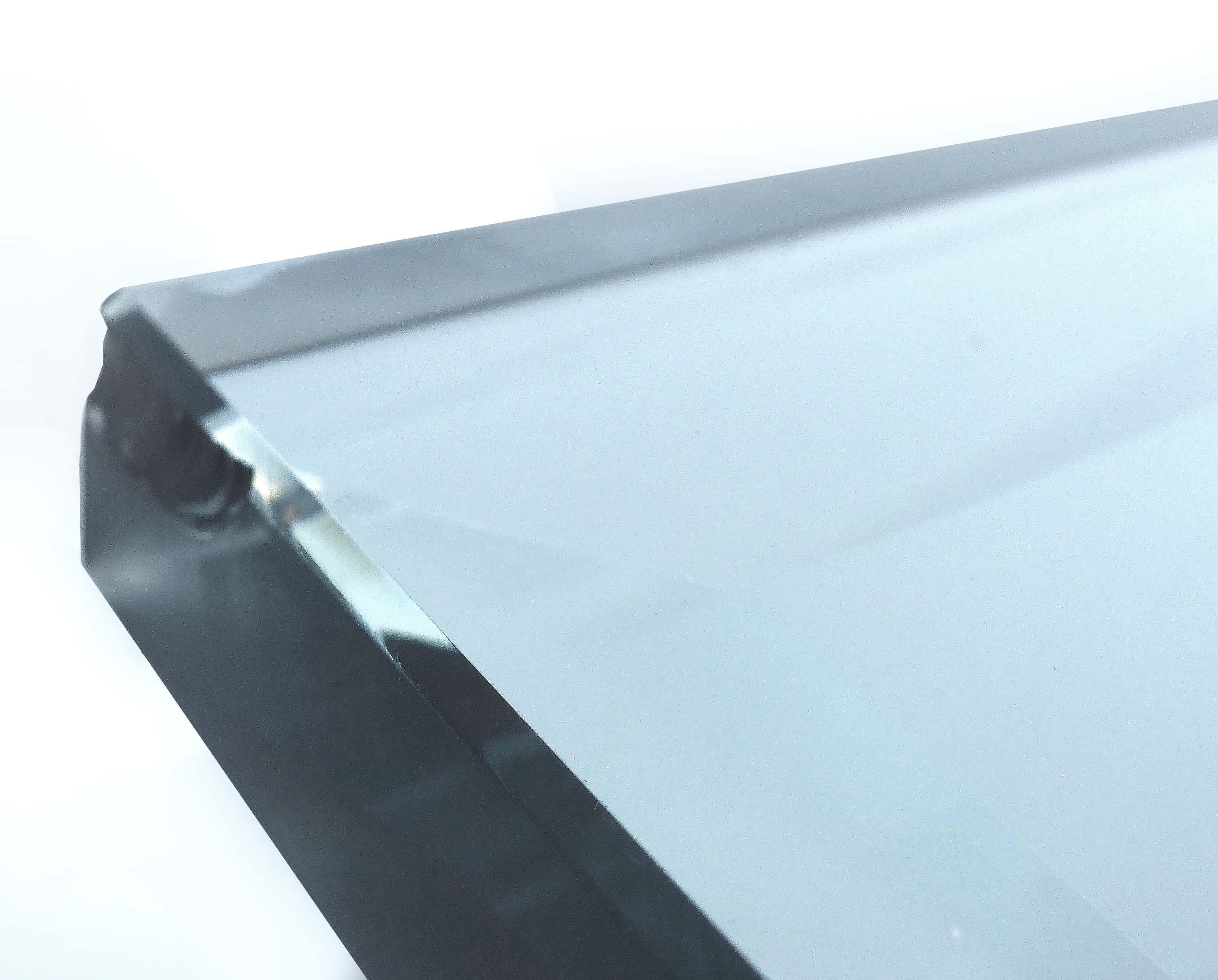 Sally Sirkin Lewis for J. Robert Scott Stainless Steel and Glass Dining Table 4