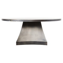 Sally Sirkin Lewis Round Iron Pedestal Dining Center Table 