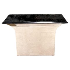 Sally Sirkin Lewis Sculptural Stainless Steel and Marble Console, 1970