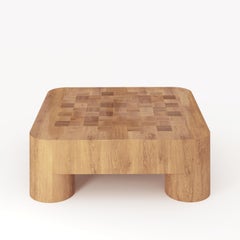 Sally Solid Wood Coffee Table with Marquetry top in Reclaimed Oak by Fred&Juul