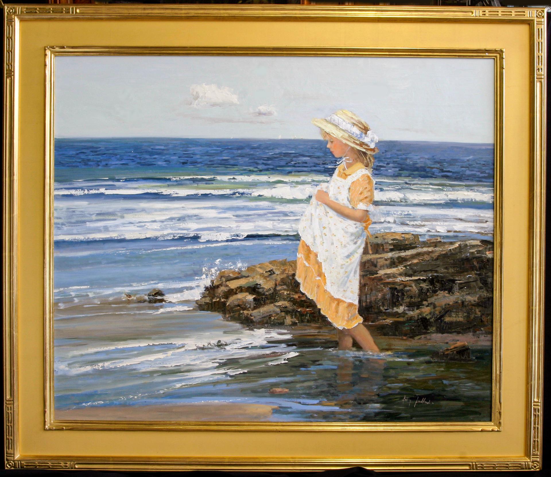 Rompiendo el Surf - Painting Contemporáneo de Sally Swatland