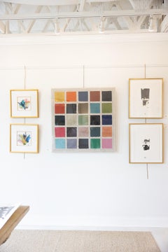 Color Theory No. 7 by Sally Threlkeld, Framed in Acrylic, Paper on Linen