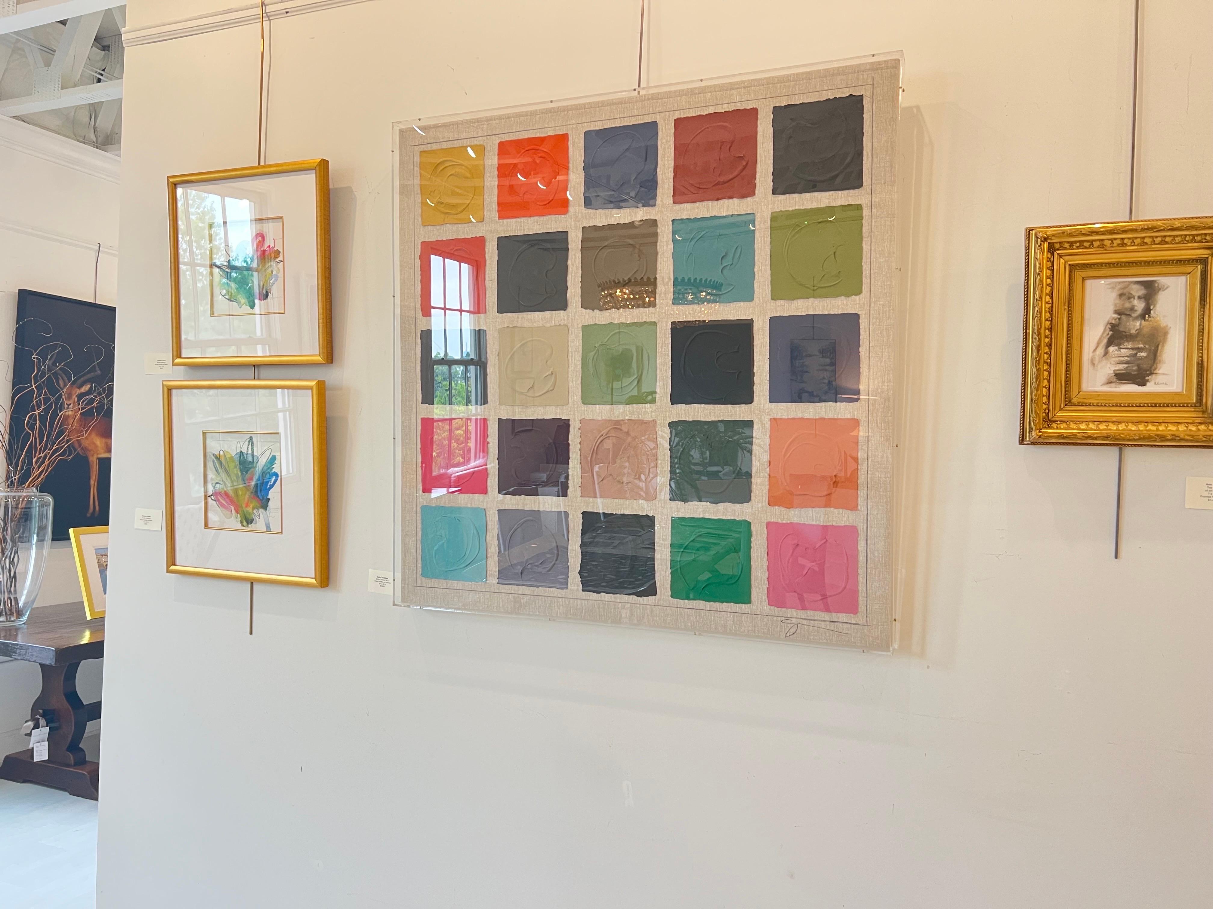 Theory of Color n° 7 de Sally Threlkeld, encadré en acrylique, papier sur lin 5