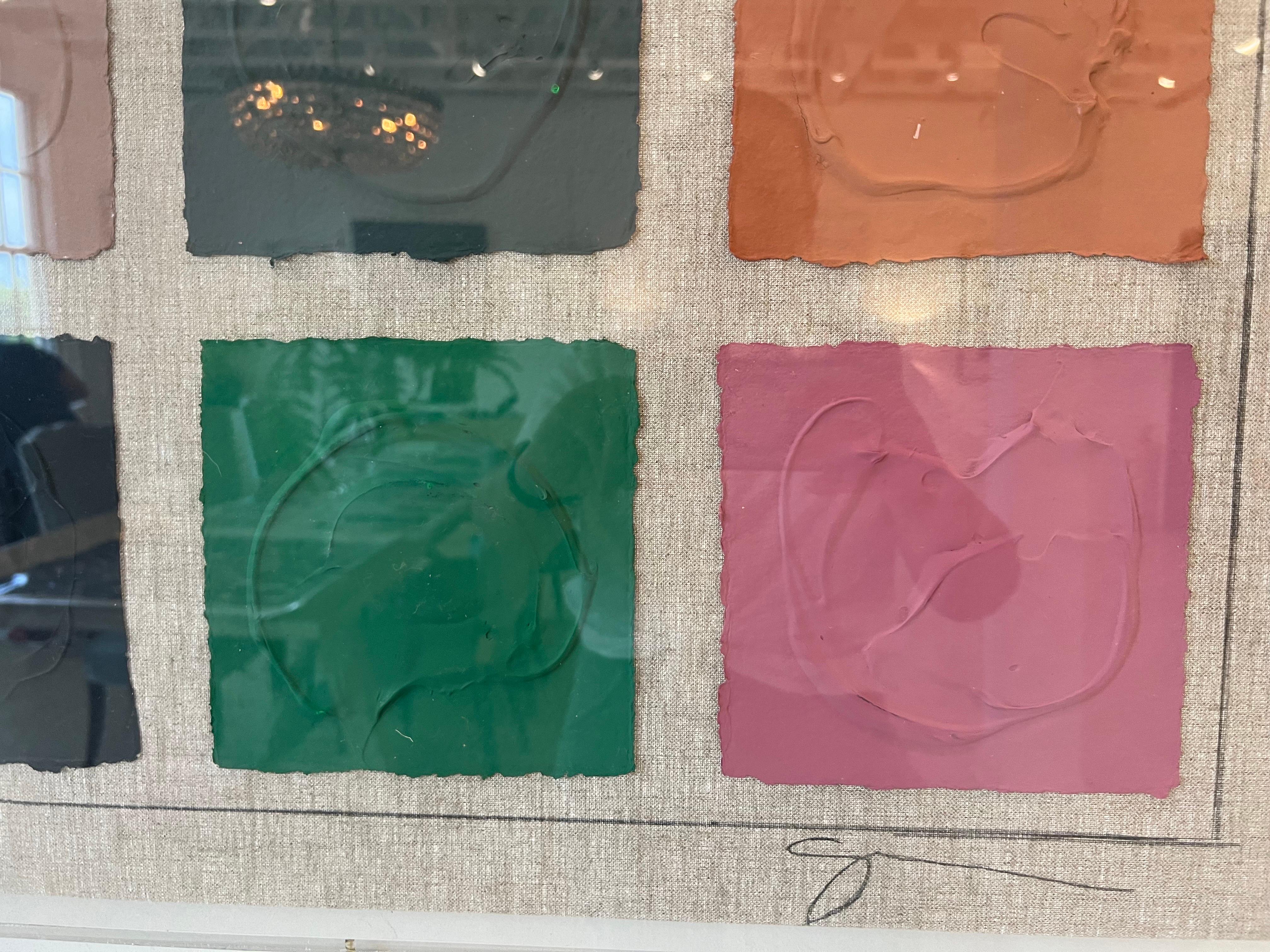 Theory of Color n° 7 de Sally Threlkeld, encadré en acrylique, papier sur lin 7
