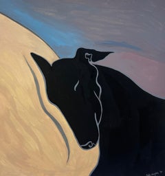 Contemporary British Abstract Original 'A Dog's Life' Painting