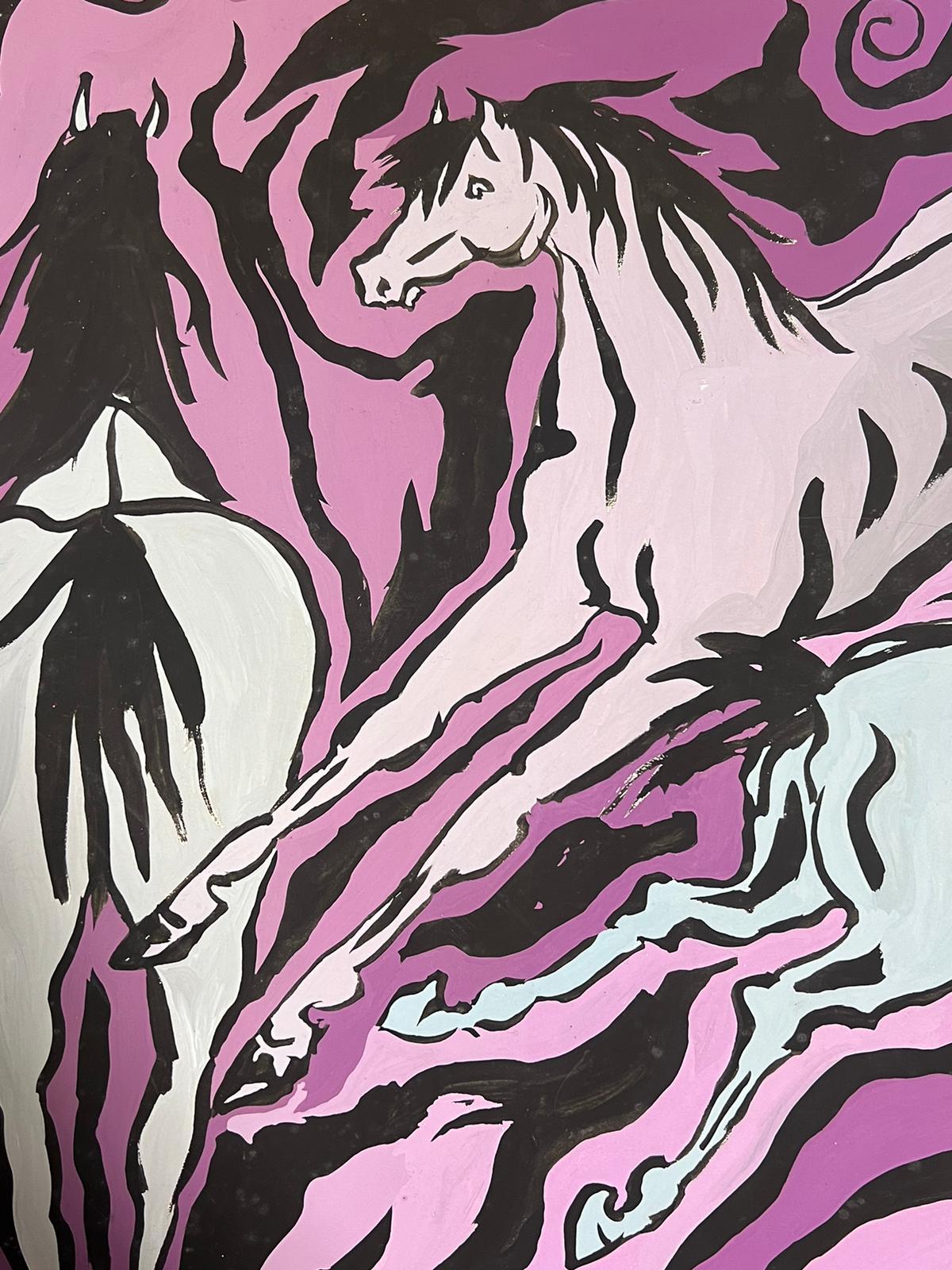 Composizione astratta 
firmato da Sally Vaughan (contemporaneo)
dipinto a guazzo su cartoncino, senza cornice (la cornice utilizzata nelle foto è solo a scopo espositivo). Non incluso nell'acquisto).
misure: 20,5 x 31 pollici
condizioni: