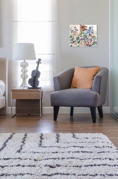 Flower Study 1 (16.5.17)  -  Original Textured Abstract Floral Oil Painting