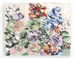Flower Study 1 (16.5.17)  -  Original Textured Abstract Floral Oil Painting