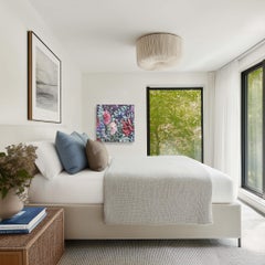 Flowers on Tuesday - Abstract Botanical Textured Still Life Thick Oil Painting