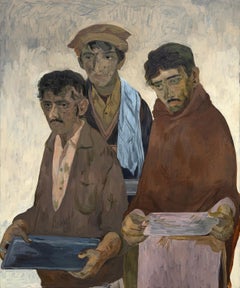 Three Men with Trays