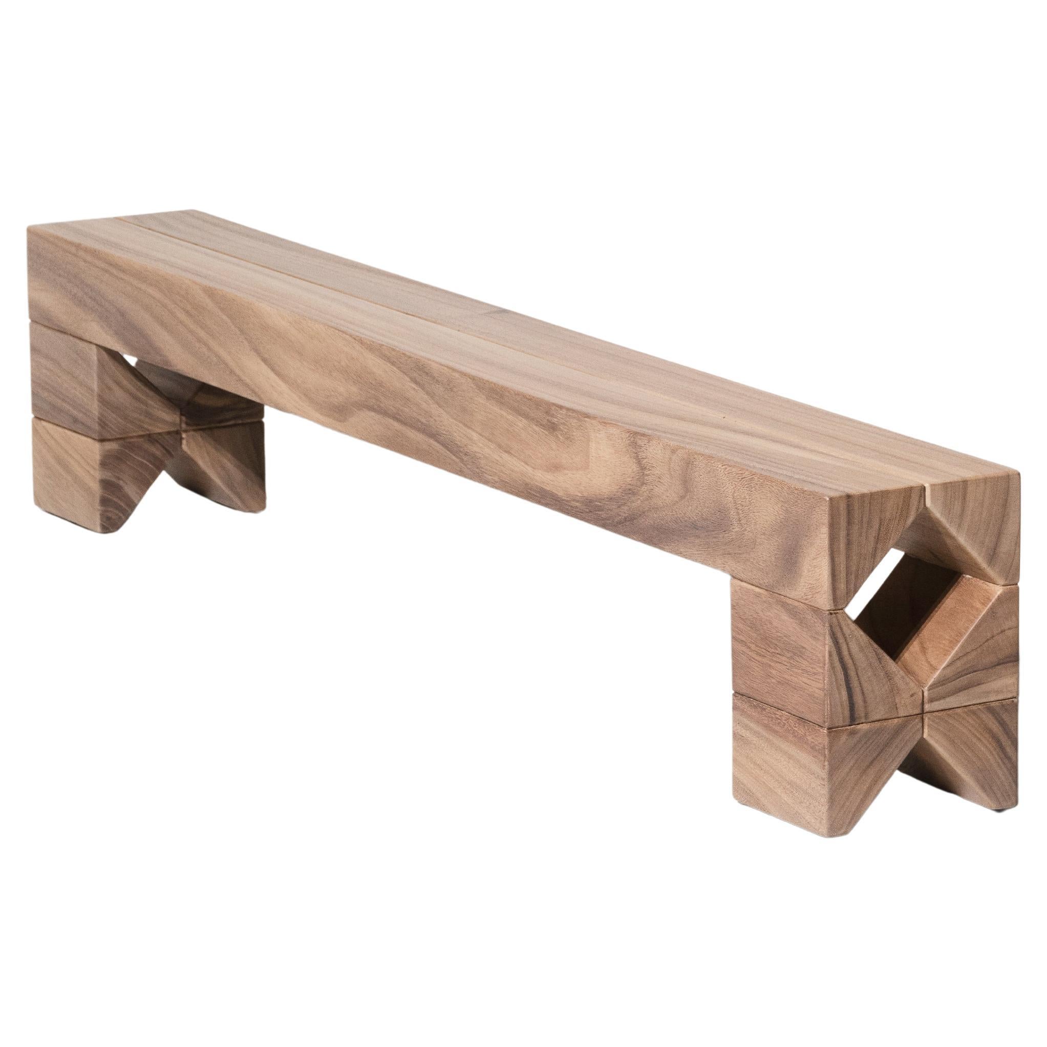 Panchina Salmon 160cm, legno di scimmia Natural Light Monkey Pod Wood
