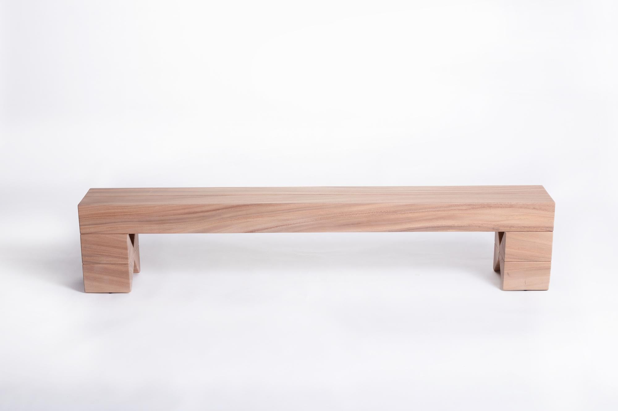 Like a skillful trained sushi chef filleting a fish, Salmon is built from one long log cut into 2 big pieces for the seat and 8 small pieces for the legs. The symmetrical and simple shape maintains the essence and beauty of the raw materials. The