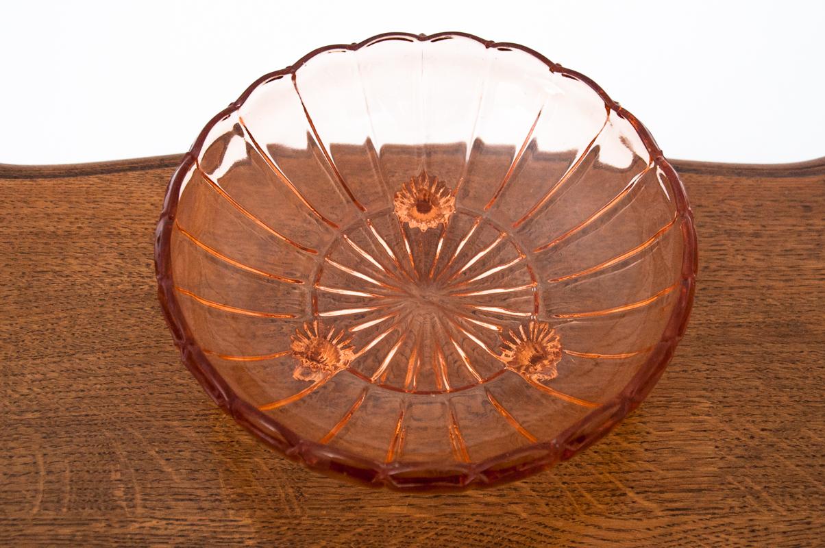 carnival glass bowl with legs