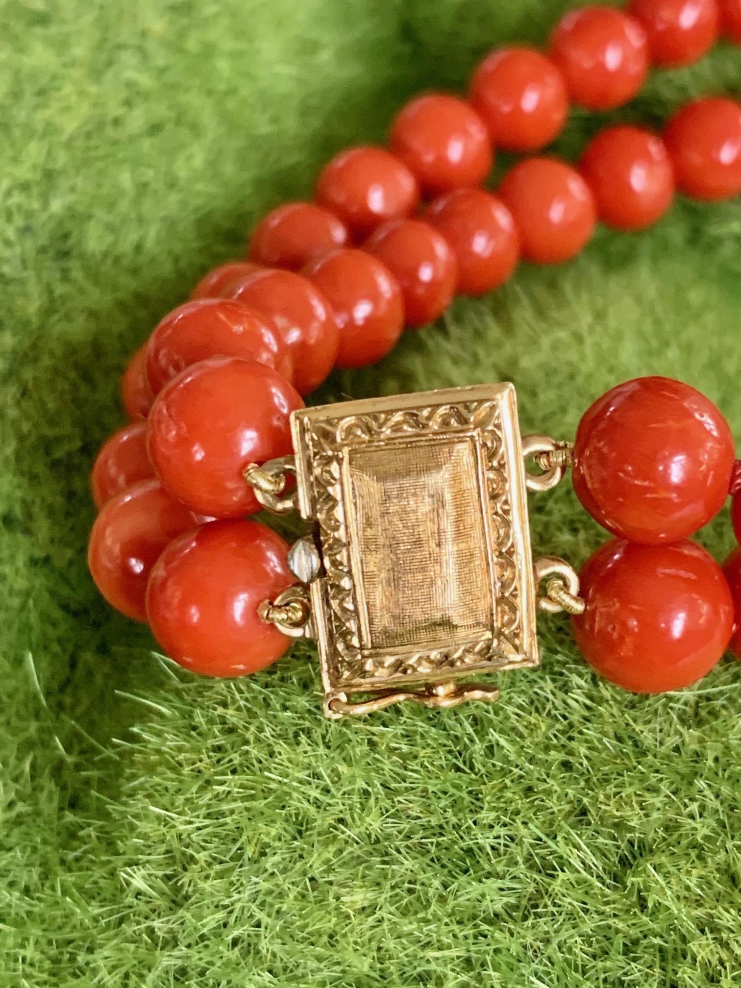 orange coral bracelet