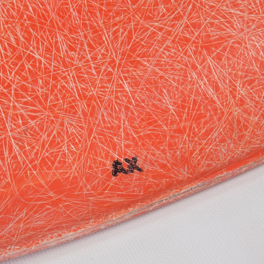 Fiberglass Salmon Orange Herman Miller Original Eames DSW Side Shell Chair