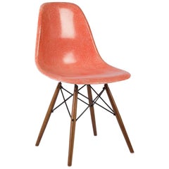 Salmon Orange Herman Miller Original Eames DSW Side Shell Chair