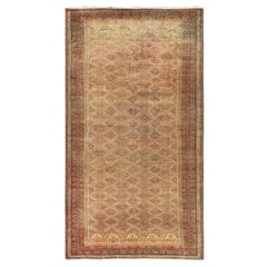 Salmon Pink Faded Bohemian Vintage Persian Baluch Worn Wool Hand Knotted Rug