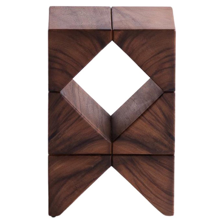 Salmon Side Table, Natural Monkey Pod Wood