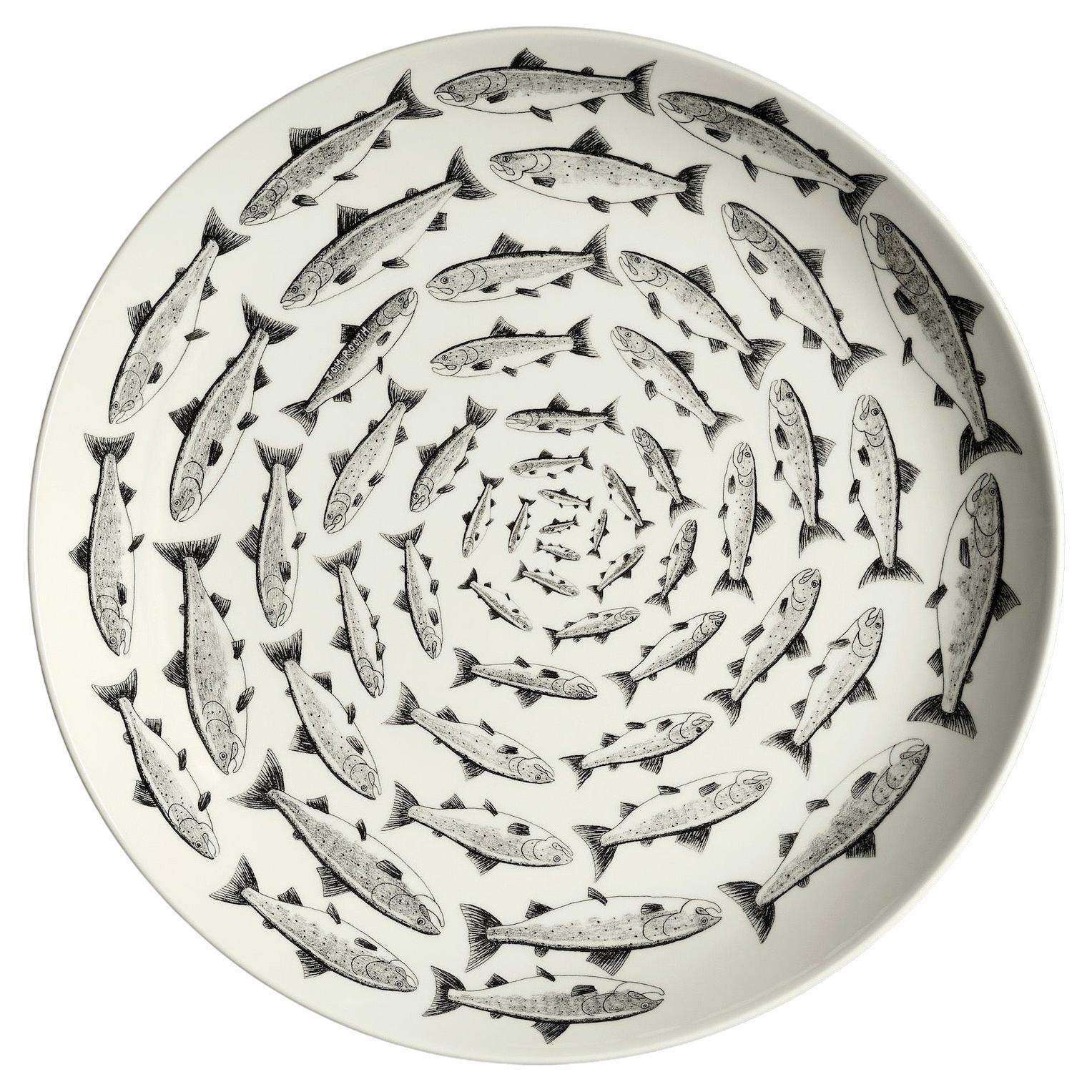 Salmon Spiral by Tom Rooth 'the Signed One Swimming the Opposite Way' Octopus For Sale